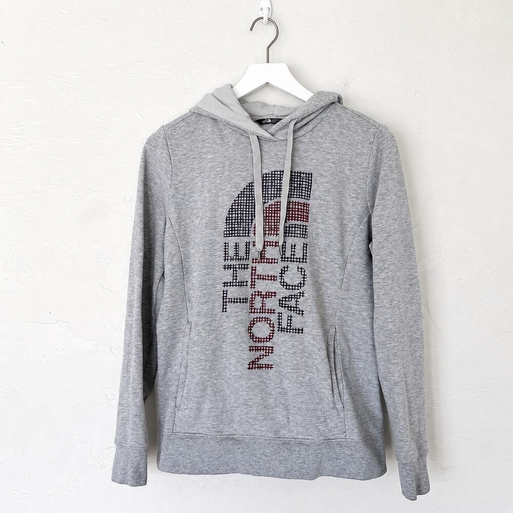 The North Face Gray Half Dome Logo Pullover Hoodie Womens Medium Gorpcore